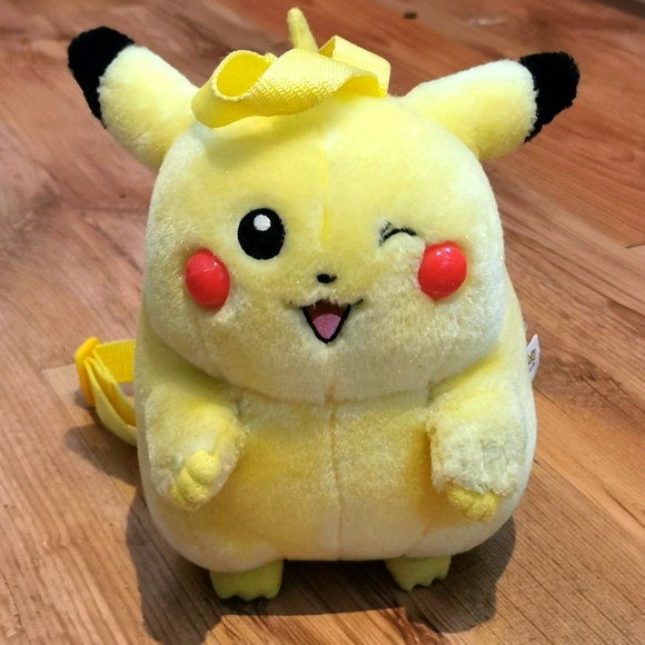13" Pikachu plush talking backpack (Vintage) - Picture 1 of 8